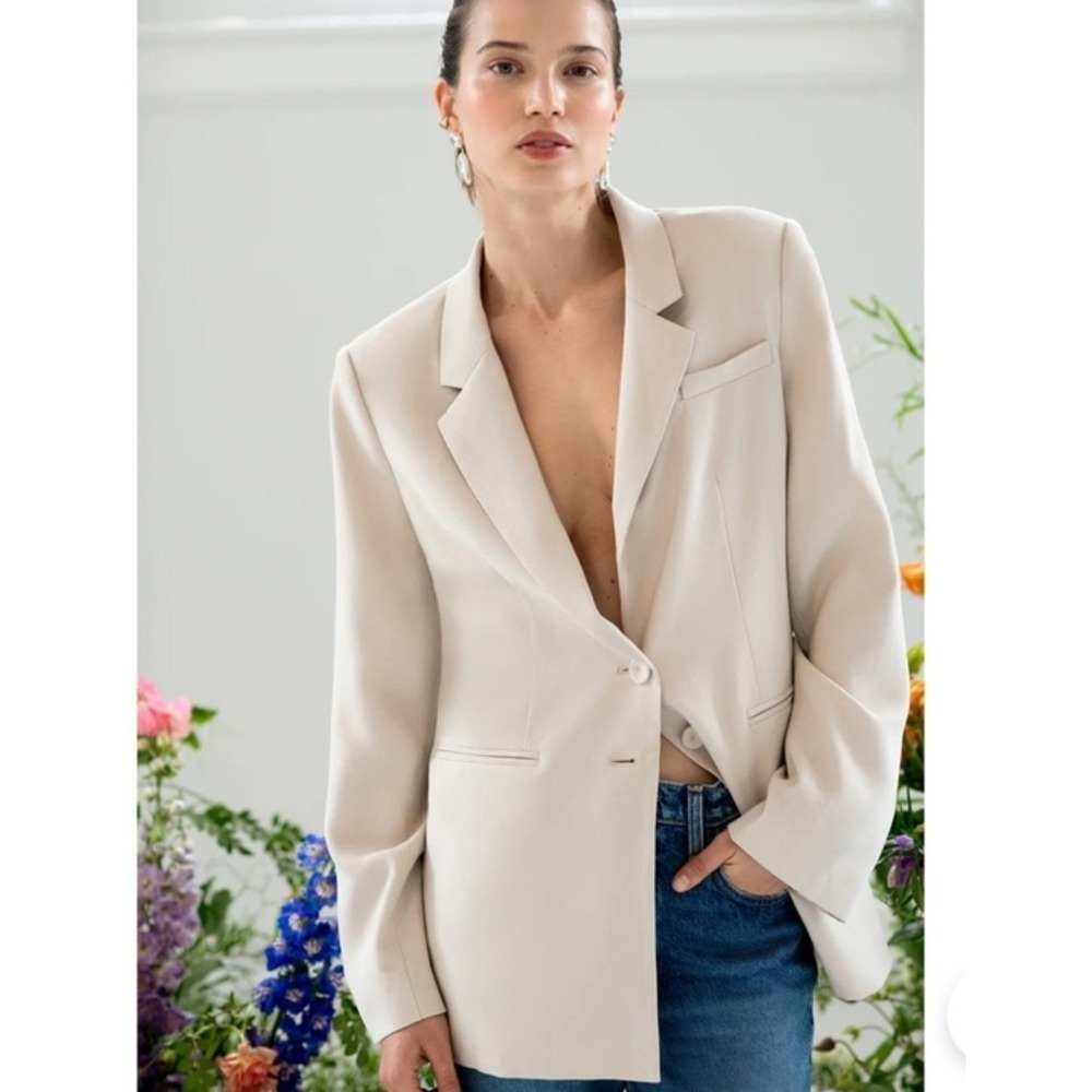 Favorite Daughter The Alexis Blazer XS French Oak NWT Open Back Split Jacket